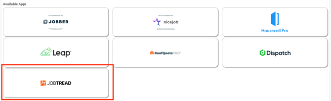 JobTread Highlight in Available Apps