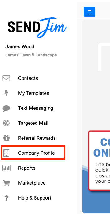 SendJim Company Profile Callout