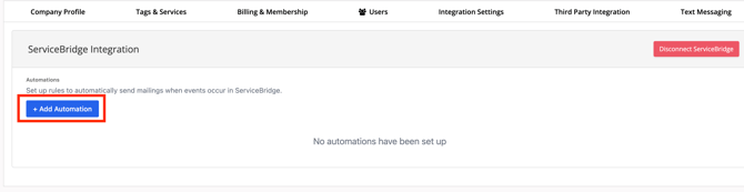 ServiceBridge Add Automation