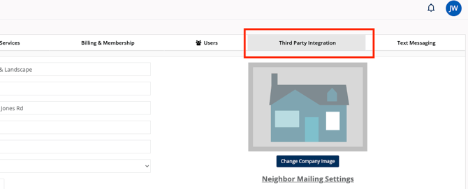 Third Party Integrations Tab Highlight